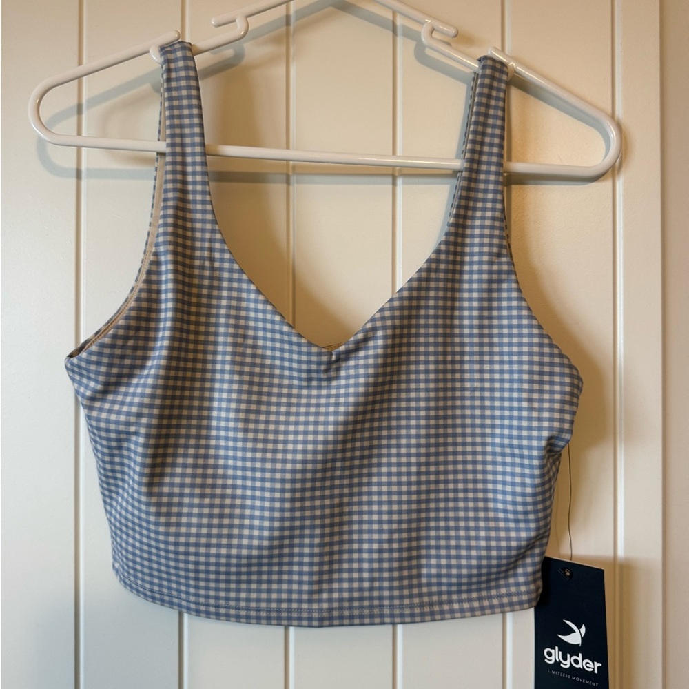 Glyder Golf Gingham Top Stretch NWT!